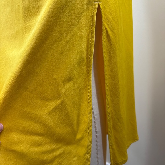 Size XS/Anthropologie Yellow Maxi Dress with Cowl Neck - Picture 4 of 6